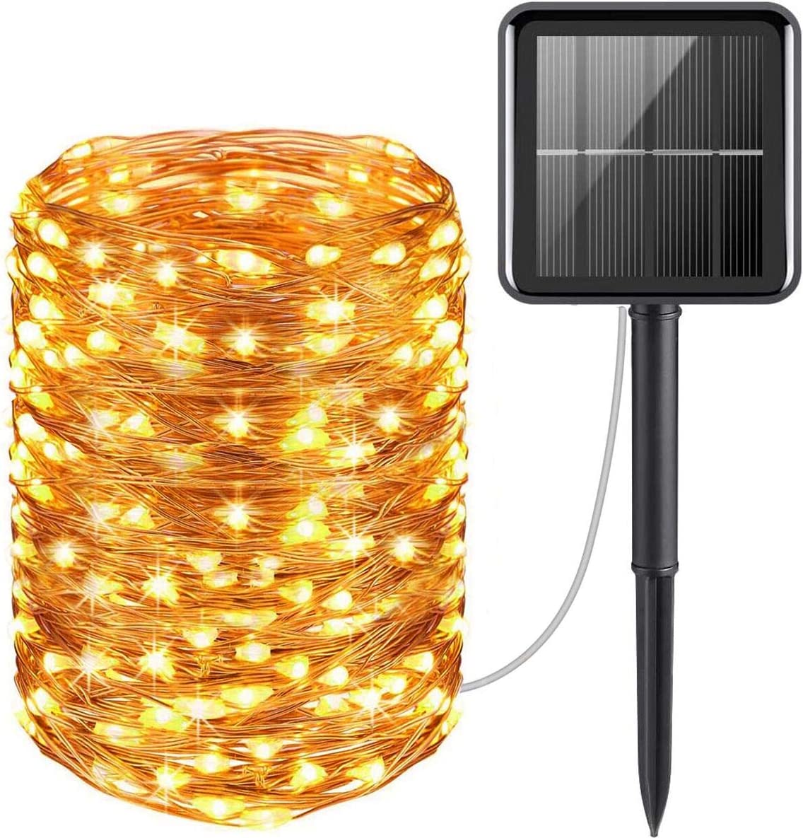 8 Luci Natalizie Solari A Forma Di Caramella - Stelle LED Con Telecomando E Modalità USB, Impermeabili IP65
